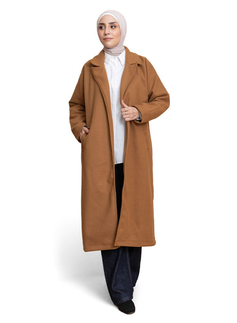 Biscuit RD-Long Feather Coat